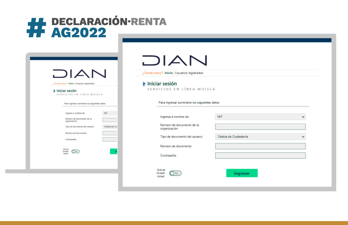 Pantalla de acceso para usuarios registrados